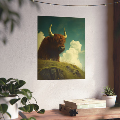Highland Cow Whimsical Fine Art Print