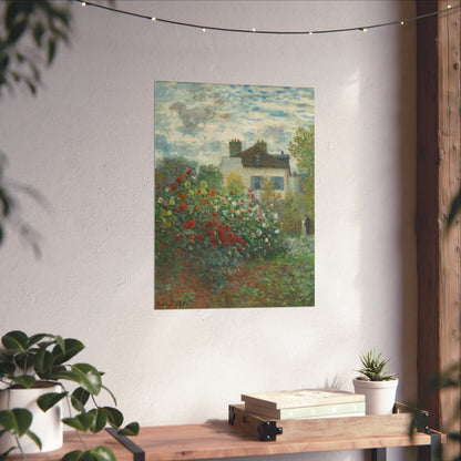 Monet - Artist's Garden at Argenteuil Fine Art Print