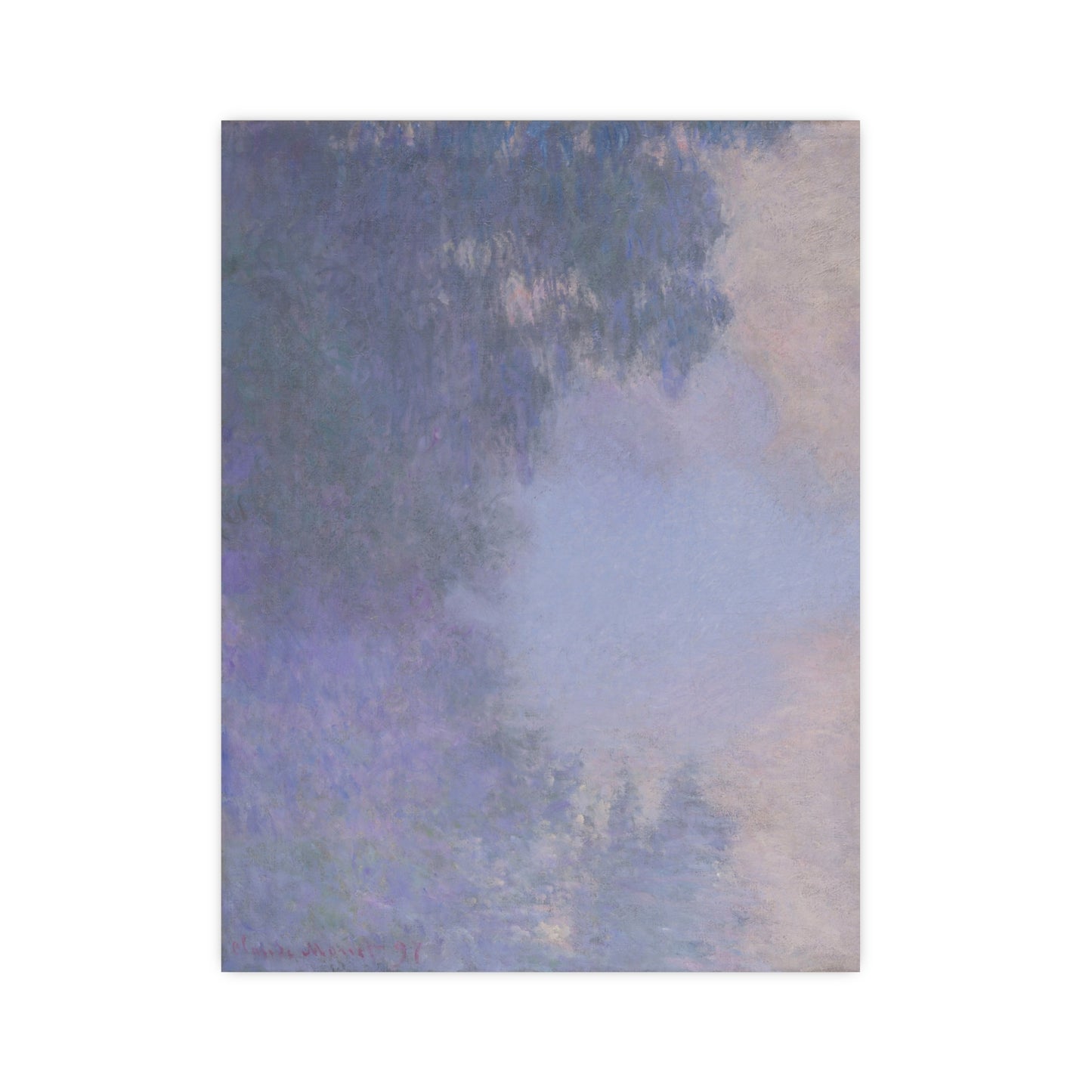Branch of the Seine near Giverny in Mist - Monet Fine Art Poster