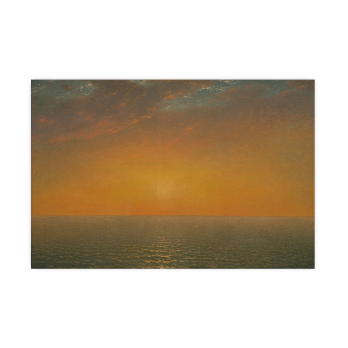 John Frederick Kensett : Sunset on the Sea (1872) - Museum Collection - Fine Art Print