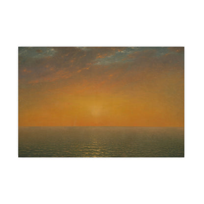 John Frederick Kensett : Sunset on the Sea (1872) - Museum Collection - Fine Art Print