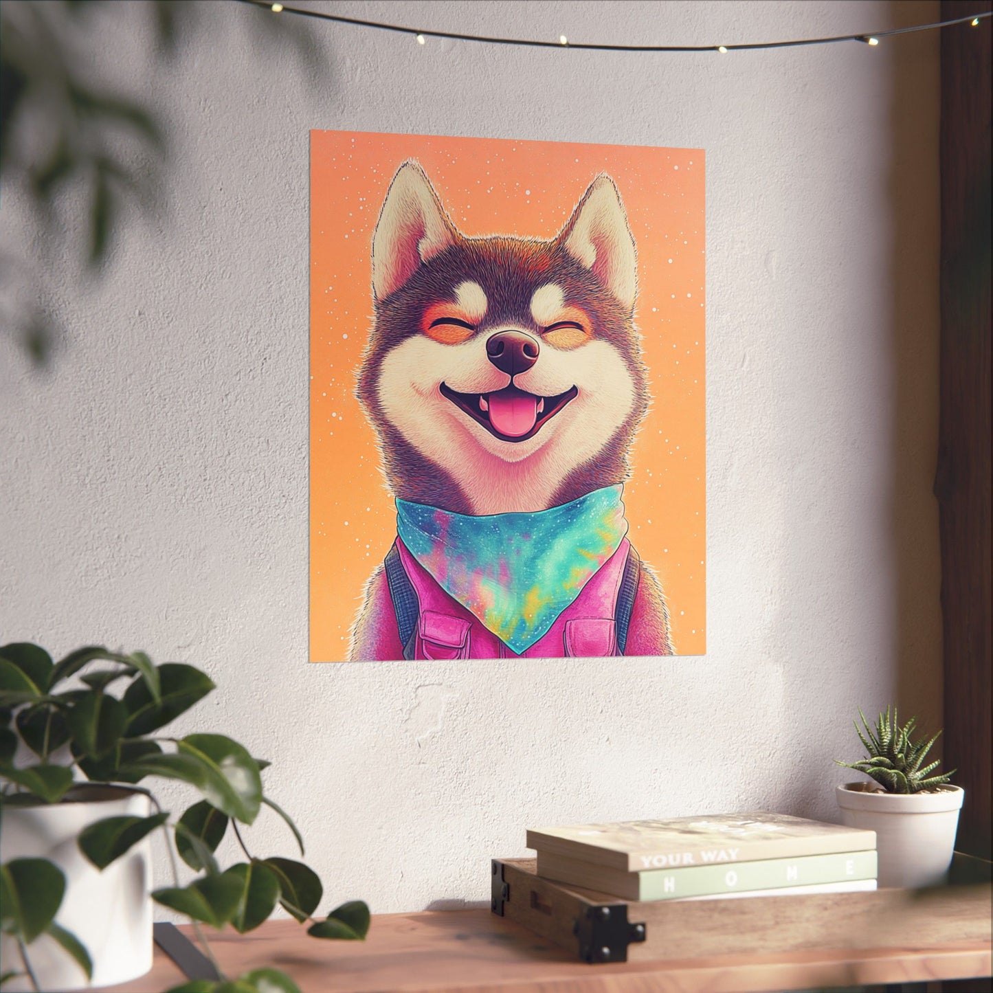 Shiba Inu So Happy - Matte Vertical Poster - Brighten Your Space with Joy - Love Dogs - Wall Art