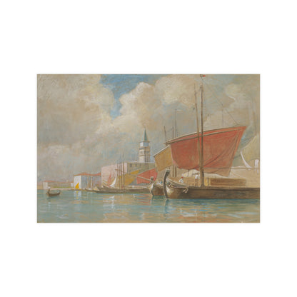 Shipping Along the Molo Venice - Canaletto Fine Art Poster