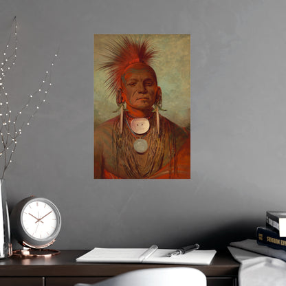 Iowa Medicine Man Portrait - George Catlin - Fine Art Poster