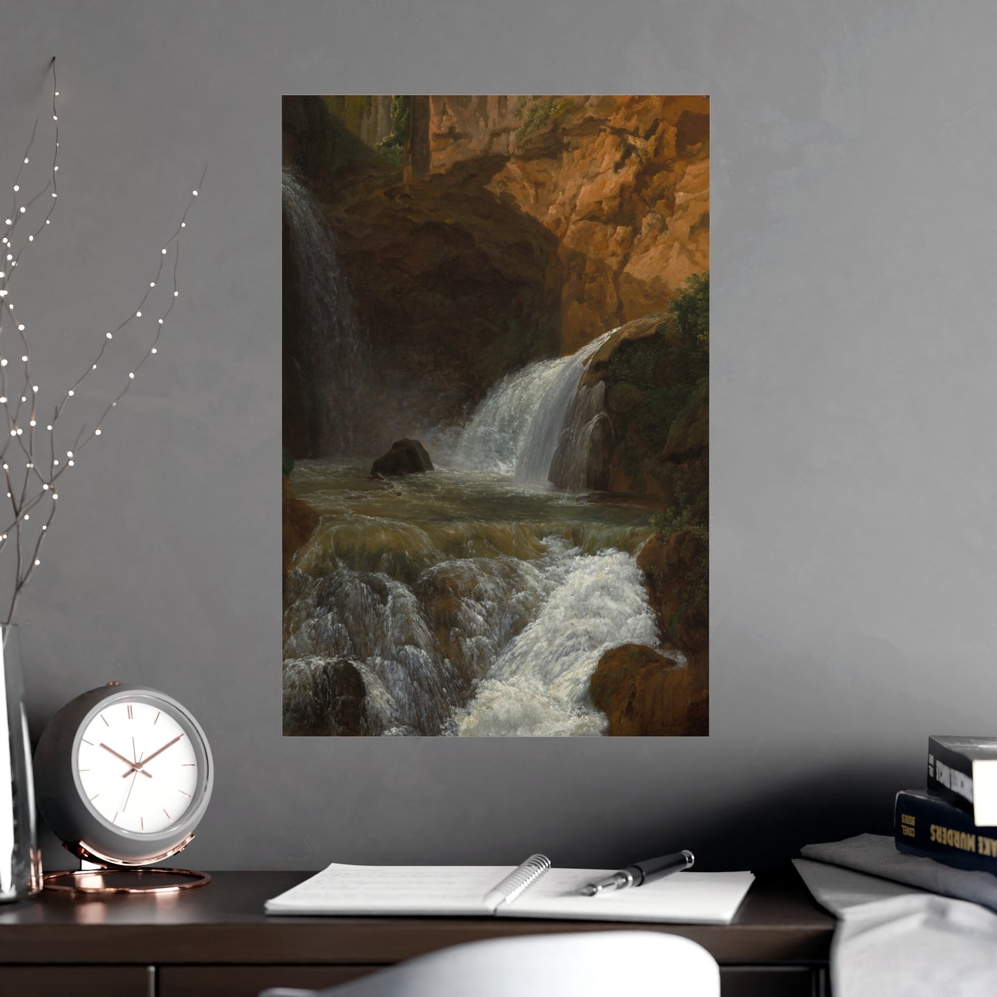 Waterfalls at Tivoli - Italian Landscape Fine Art Poster