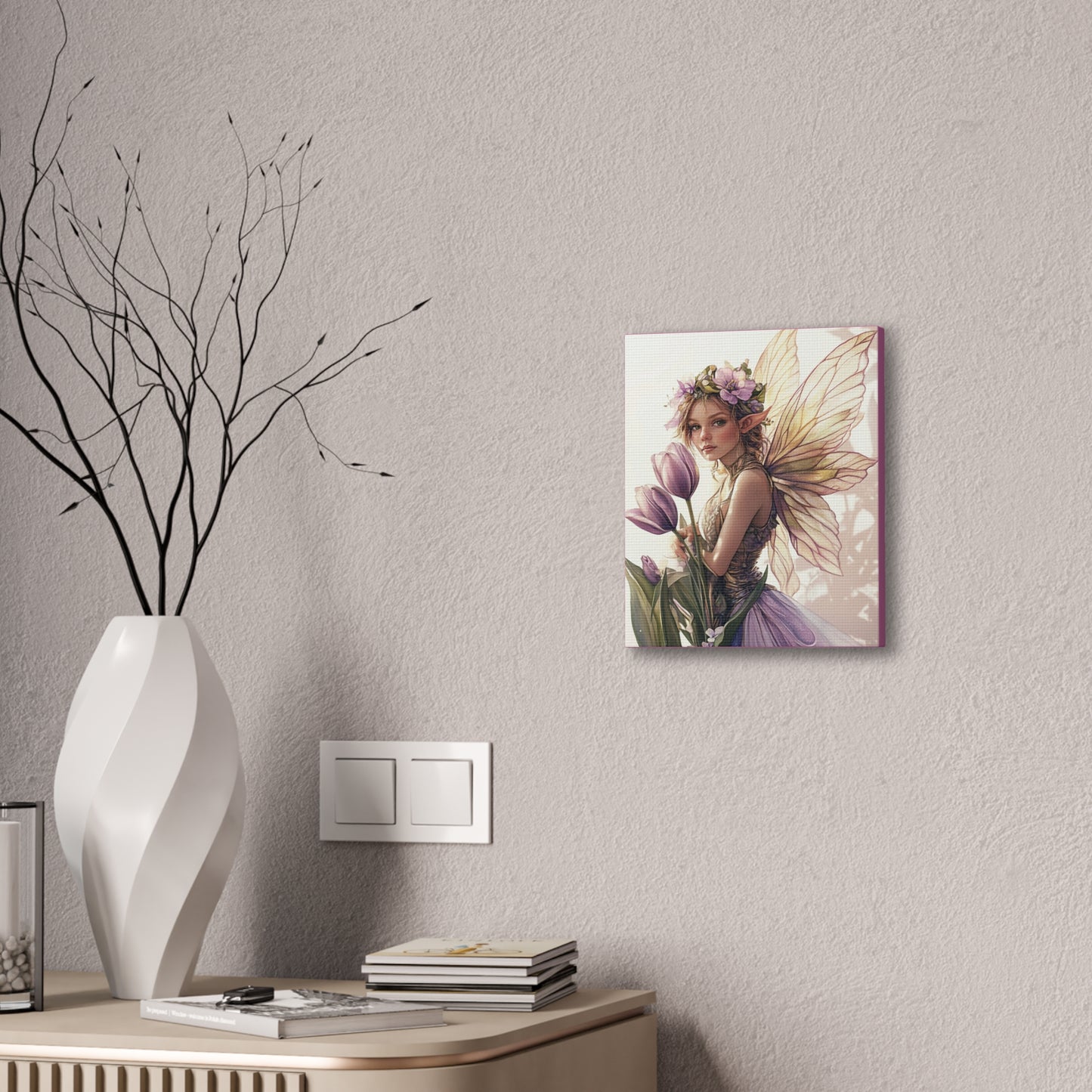 Tuesdays are for Tulips - Flowers & Fairies Collection - Fine Art Print on Canvas