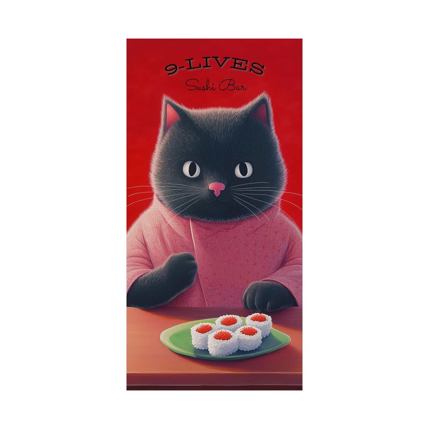 9 Lives Sushi Bar Art Print - Matte Vertical Posters