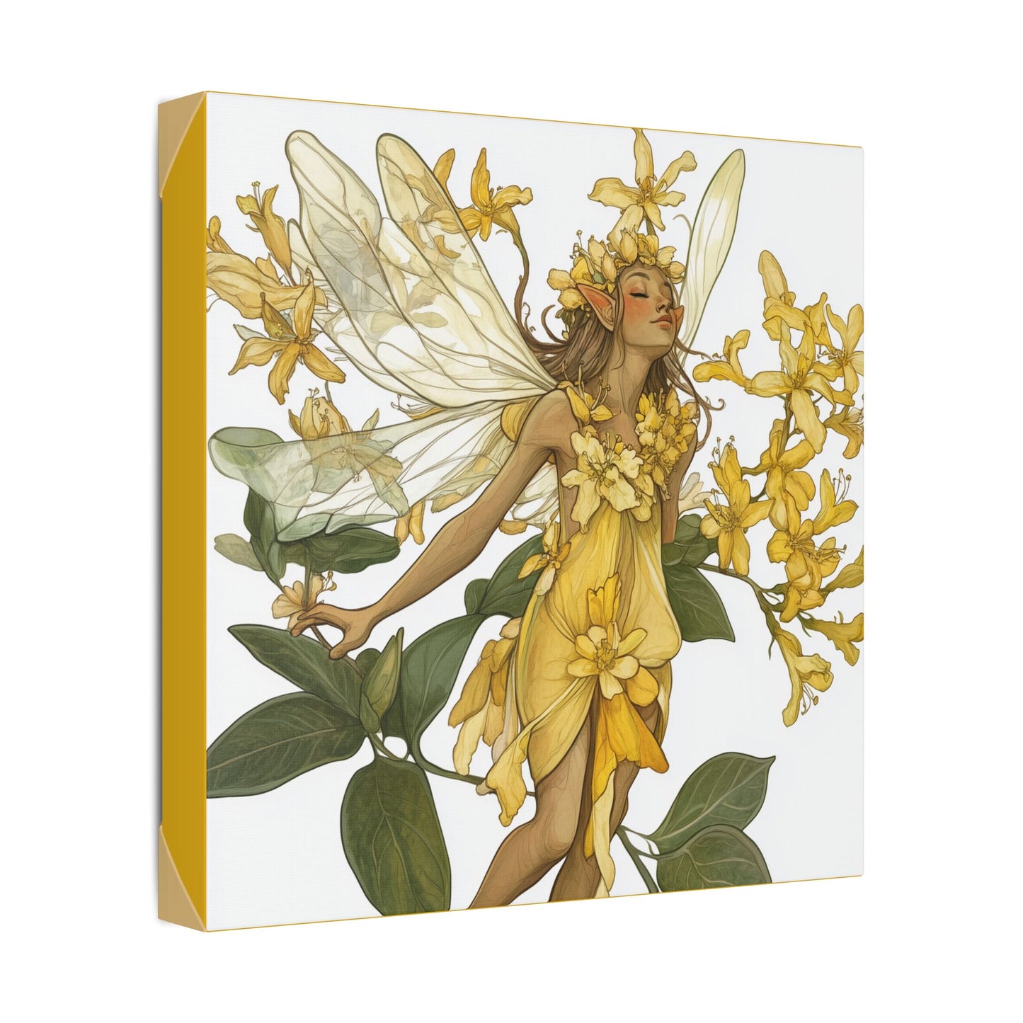 Honeysuckle Blossom - Flowers & Fairies Collection - Wall Art on Canvas