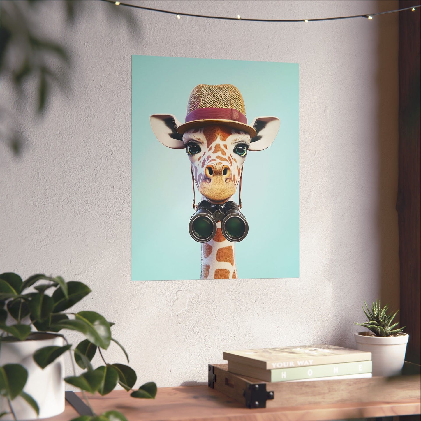 Adventure Awaits - His & Hers Giraffe Fine Art Prints (II) - Whimsical Animals - Wall Art -  Fine Art Prints - Home Décor