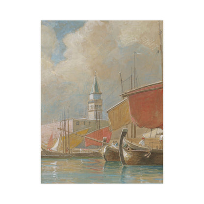 Shipping Along the Molo Venice - Canaletto Fine Art Poster
