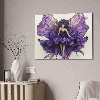 A Violet Affair - Fairies & Flowers Collection - Wall Art - on Canvas