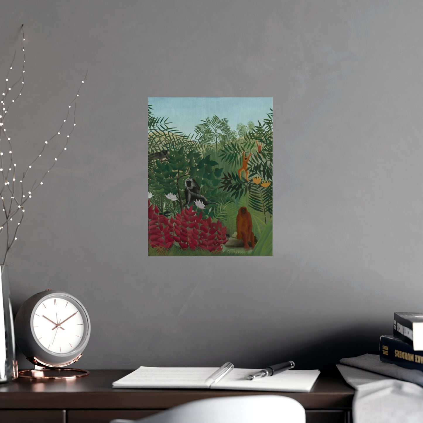 Tropical Forest with Monkeys - Rousseau Fine Art Poster