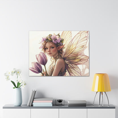Tuesdays are for Tulips - Flowers & Fairies Collection - Fine Art Print on Canvas