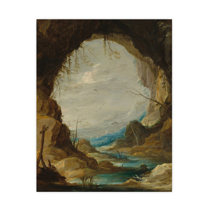 Vista from a Grotto - Romantic Cave Landscape Fine Art Poster