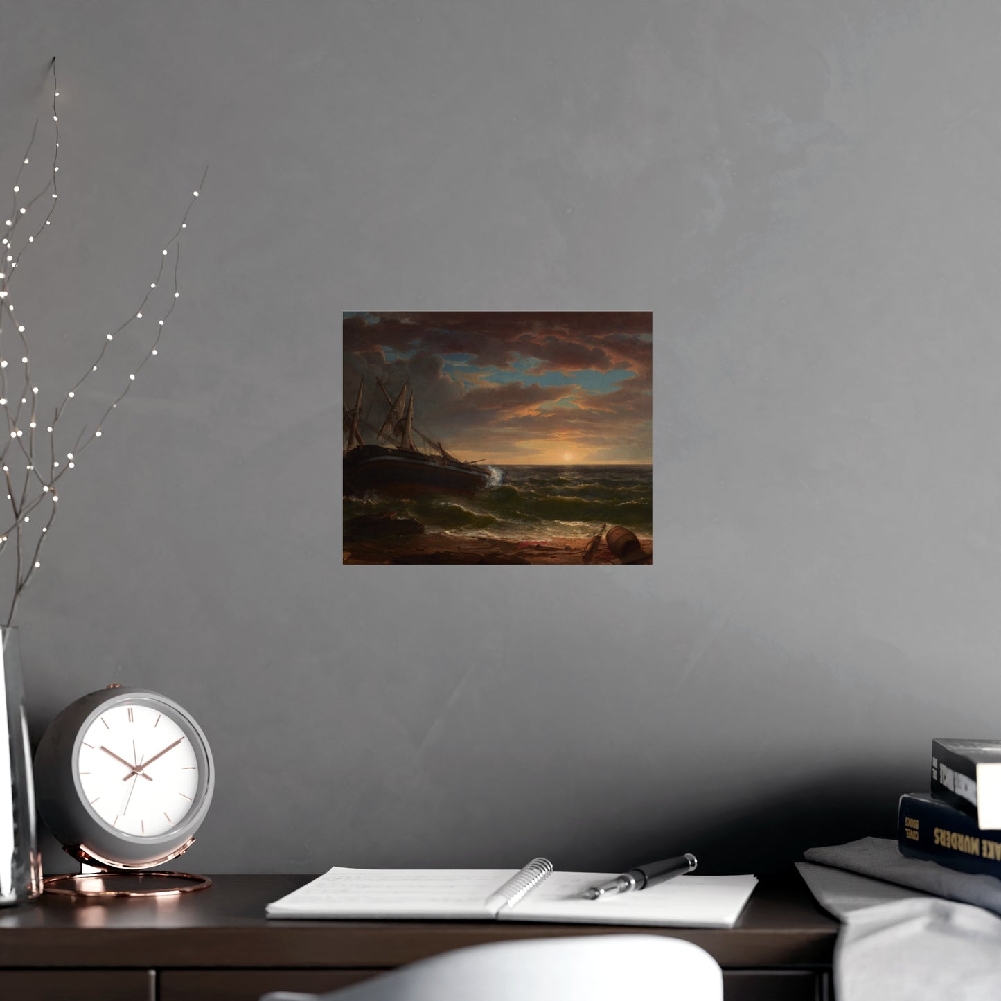 The Stranded Ship - Maritime Drama Fine Art Poster