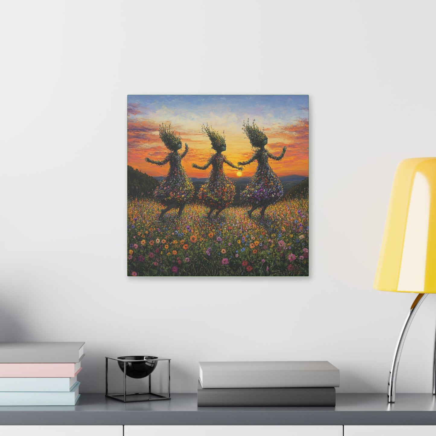 The Fairy Frolic - Flowers & Fairies Collection - Wall Art on Canvas