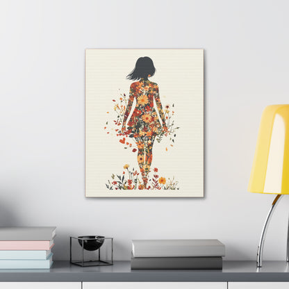 You Belong Among the Wildflowers  - Flower Girl - Print on Canvas