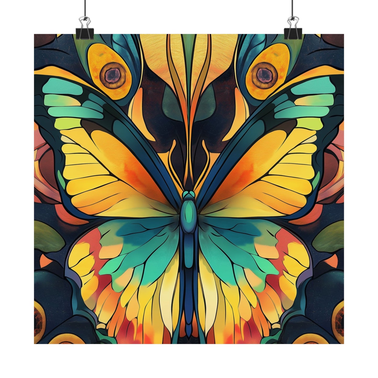 Brilliant Butterfly - Bohemian Wall Art - Fine Art Print - Poster Matte - Vertical Wall Décor