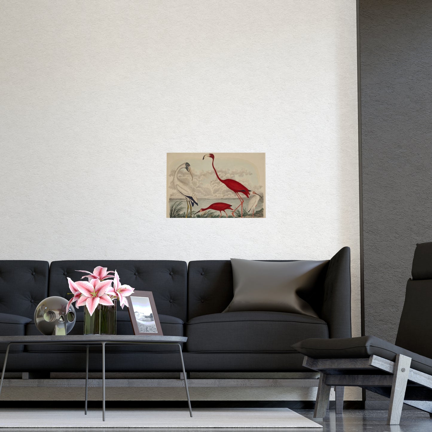 Scarlet Ibis and Flamingo - Vintage Bird Fine Art Poster