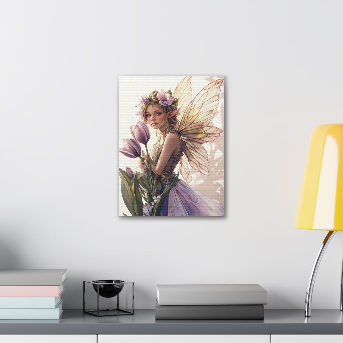 Tuesdays are for Tulips - Flowers & Fairies Collection - Fine Art Print on Canvas