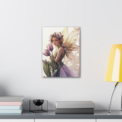 Tuesdays are for Tulips - Flowers & Fairies Collection - Fine Art Print on Canvas