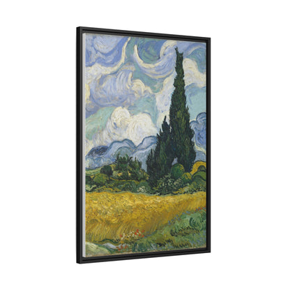 Van Gogh - Wheat Field with Cypresses - Museum Collection - Framed Canvas Print