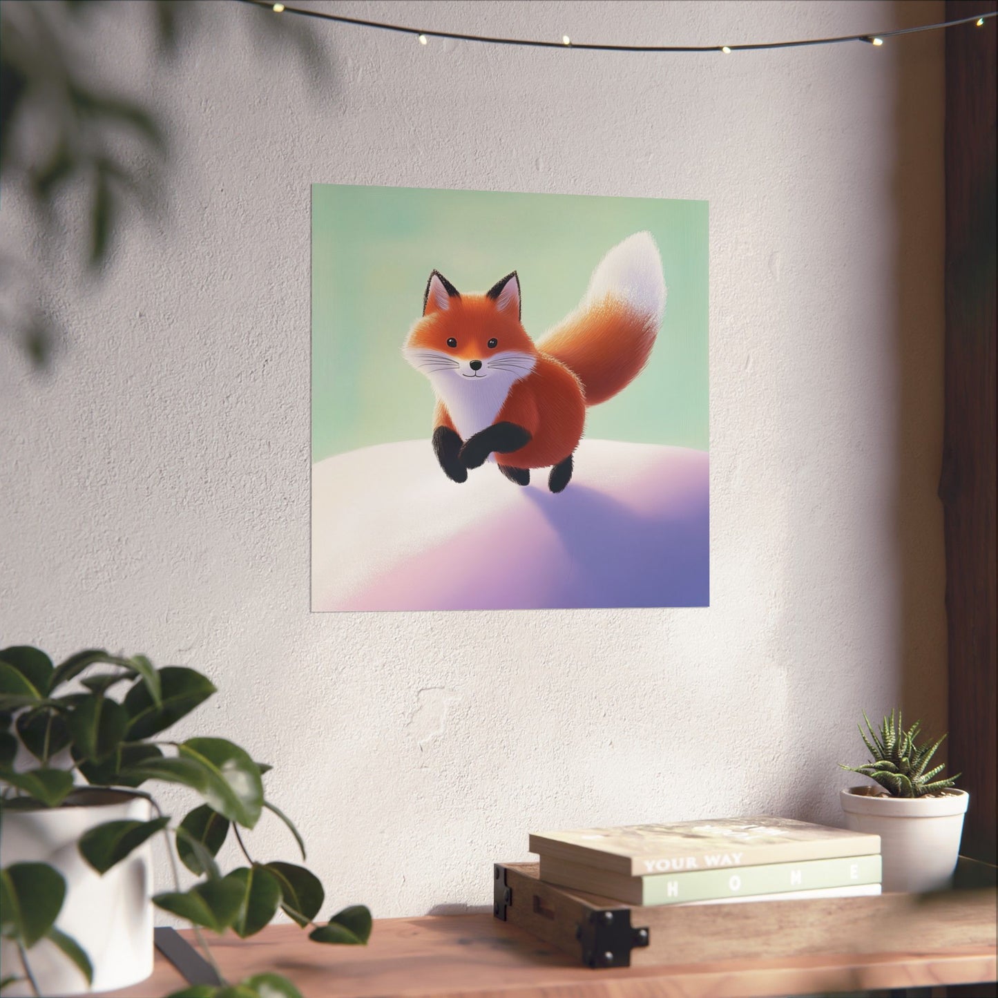 Playful Fox  - Whimsical Animals Wall Art - Cute Animal Posters -  Love Foxes - Vertical Poster