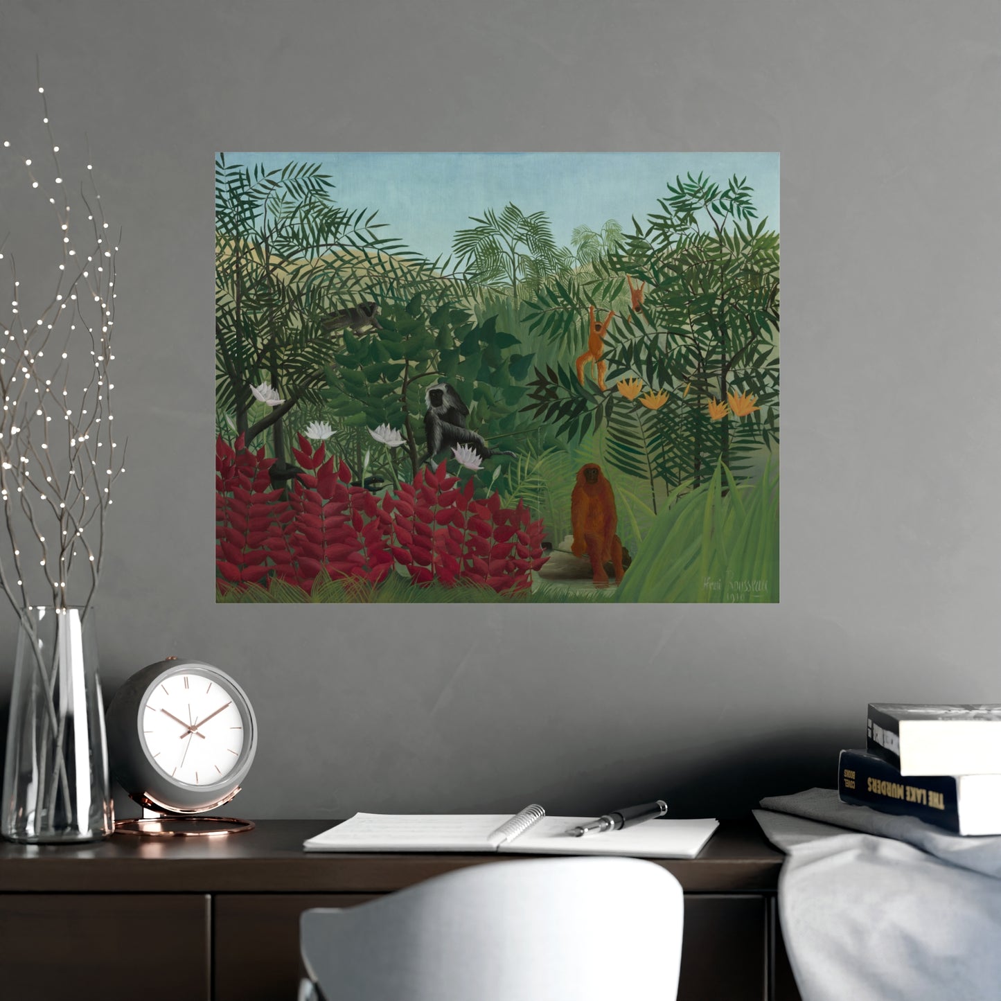 Tropical Forest with Monkeys - Rousseau Fine Art Poster
