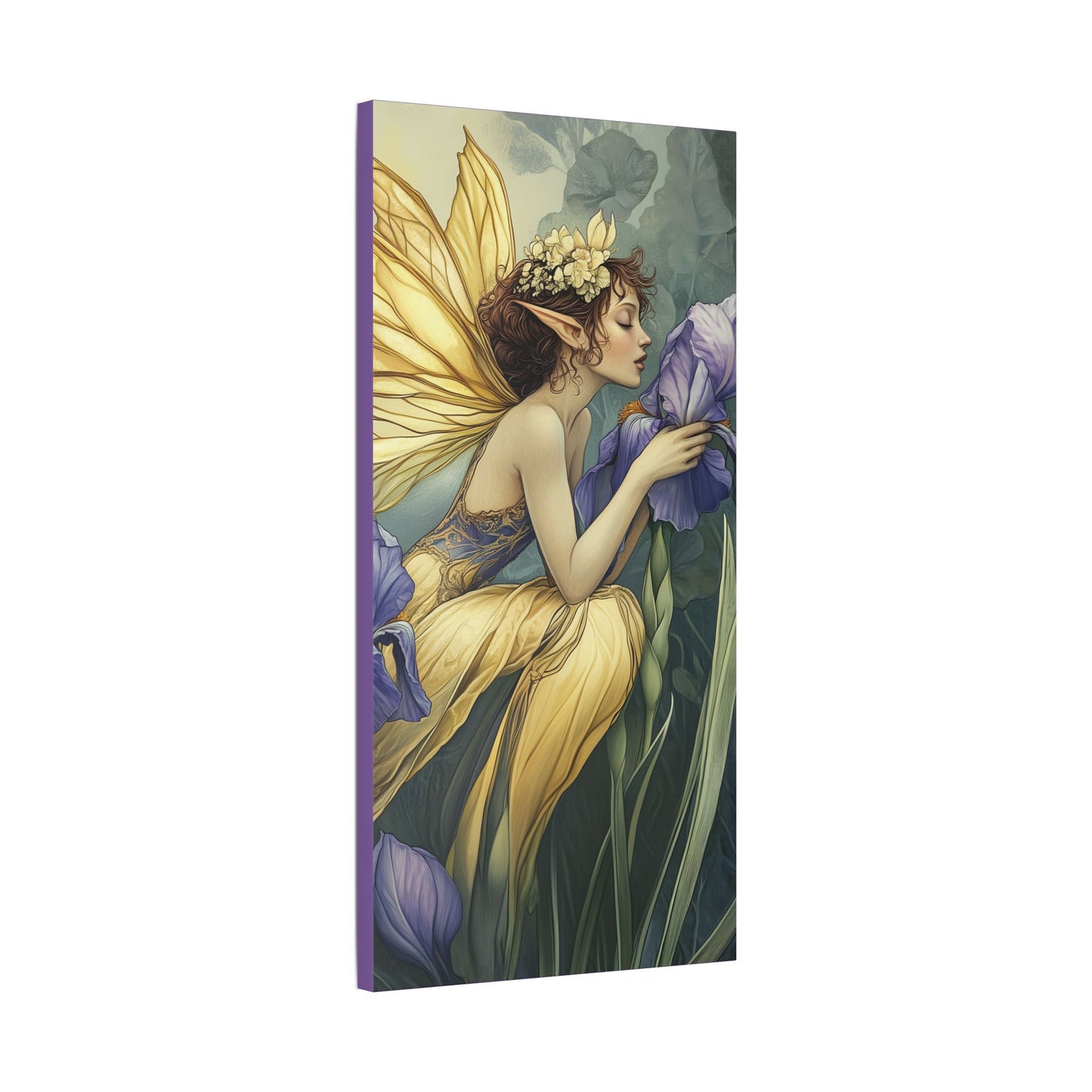 Iris You Were Here - Flowers & Fairies Collection - Fine Art Print on Canvas