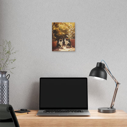 Kittens Conspire  - Garden Friends Series - Fine Art Print on Canvas