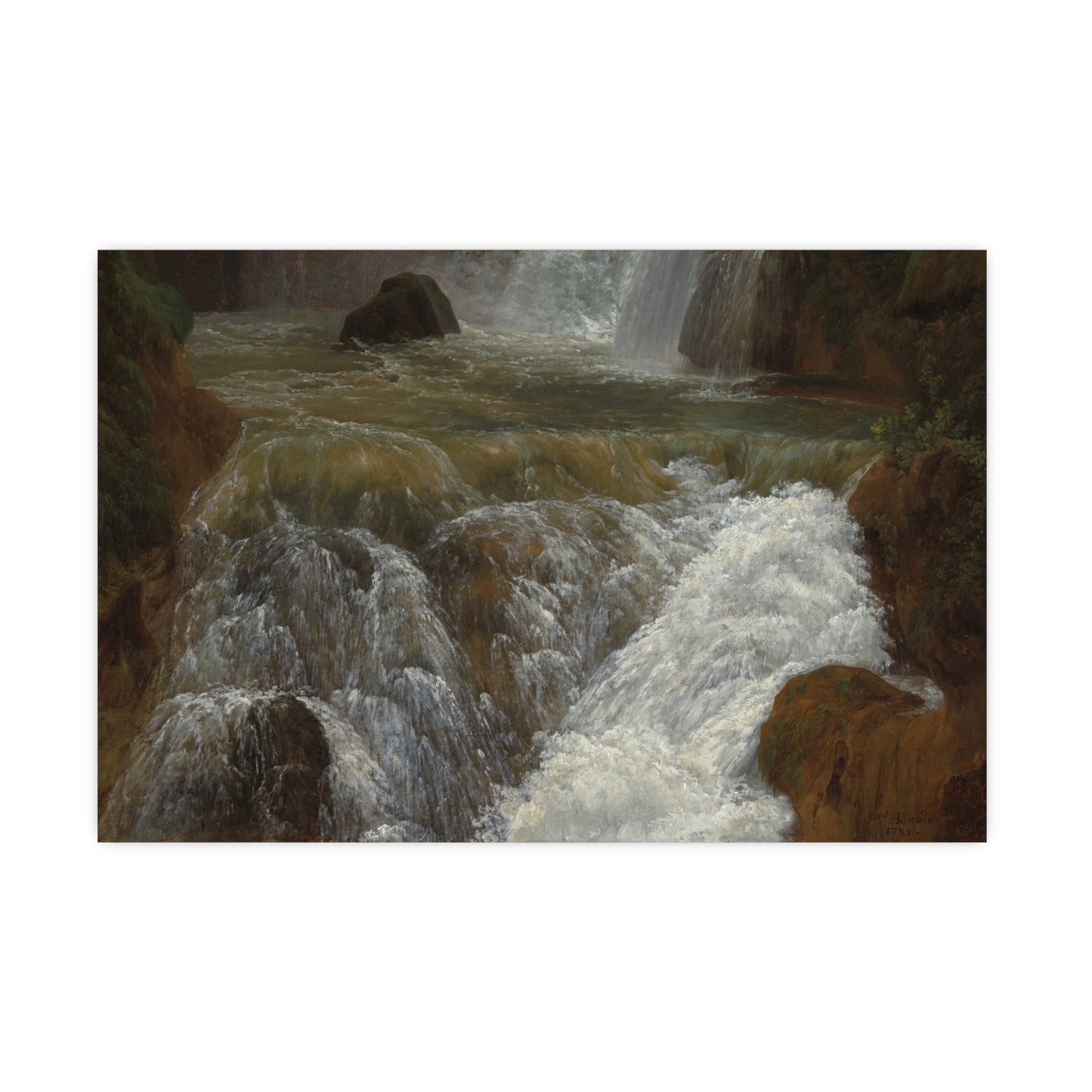 Waterfalls at Tivoli - Italian Landscape Fine Art Poster