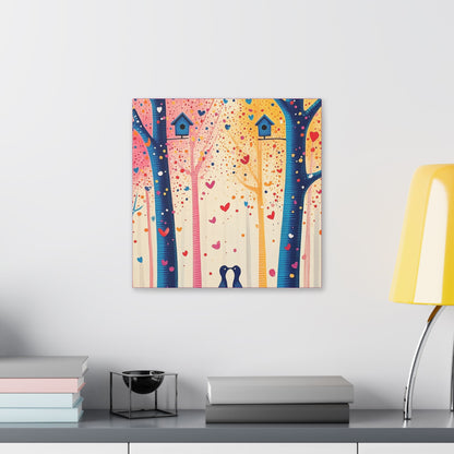Little Love Birds - Delight in Nature Series - Fine Art Print on Canvas