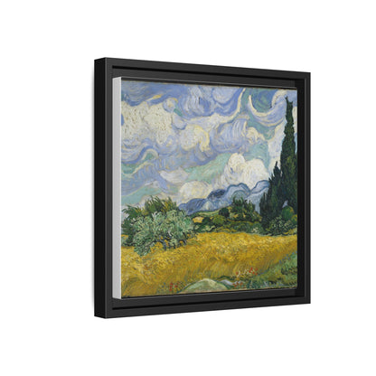 Van Gogh - Wheat Field with Cypresses - Museum Collection - Framed Canvas Print