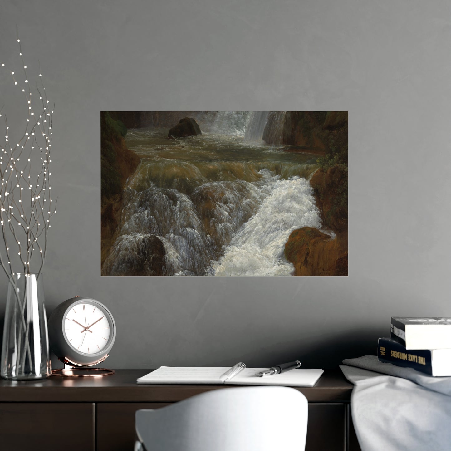 Waterfalls at Tivoli - Italian Landscape Fine Art Poster