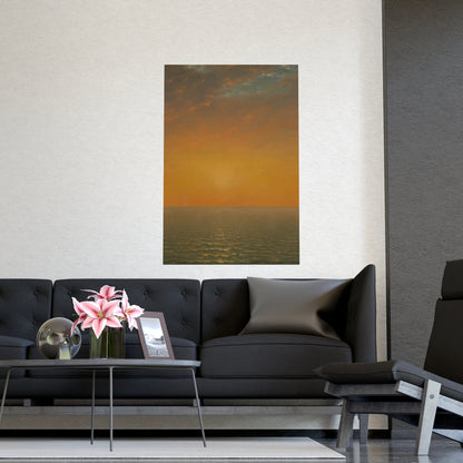 John Frederick Kensett : Sunset on the Sea (1872) - Museum Collection - Fine Art Print