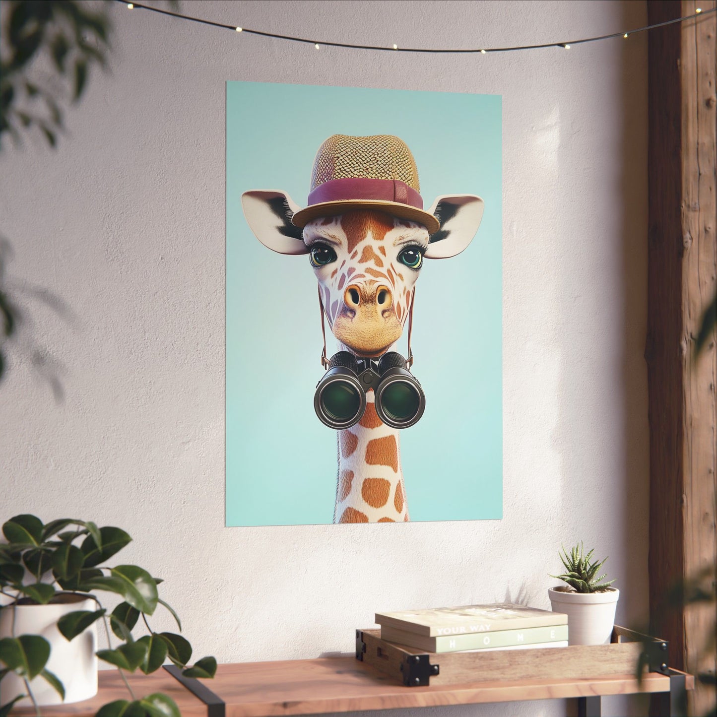 Adventure Awaits - His & Hers Giraffe Fine Art Prints (II) - Whimsical Animals - Wall Art -  Fine Art Prints - Home Décor