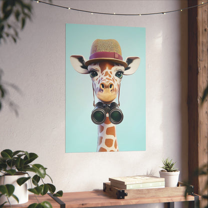 Adventure Awaits - His & Hers Giraffe Fine Art Prints (II) - Whimsical Animals - Wall Art -  Fine Art Prints - Home Décor