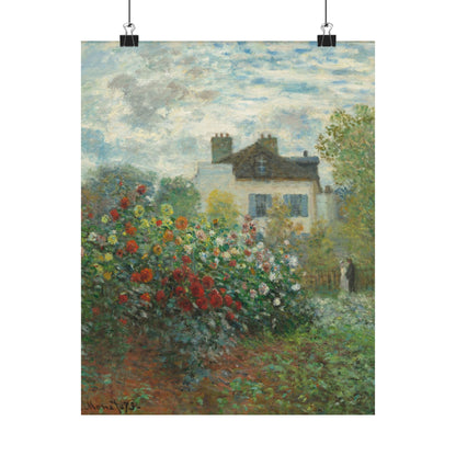 Monet - Artist's Garden at Argenteuil Fine Art Print
