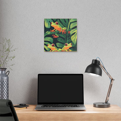Tree Frog Trio - Garden Friends Series - Fine Art Print on Canvas