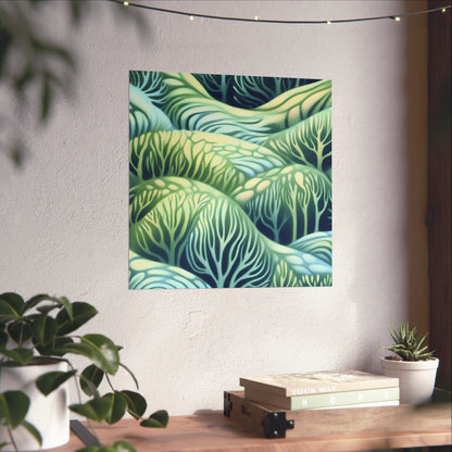 Serene Nature Matte Vertical Poster - Tranquil Forest Design for Home Decor