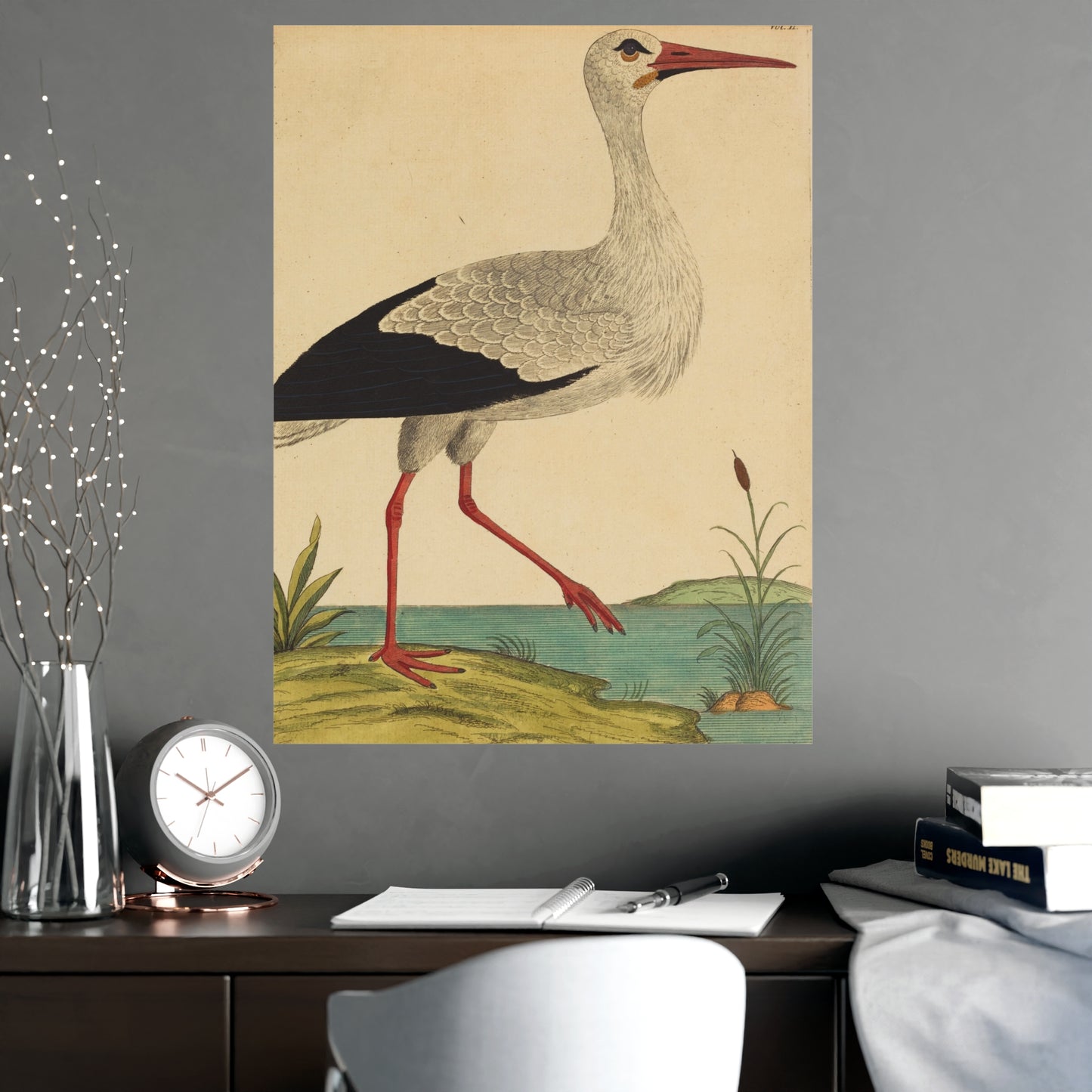 White Stork - Vintage Natural History Fine Art Poster