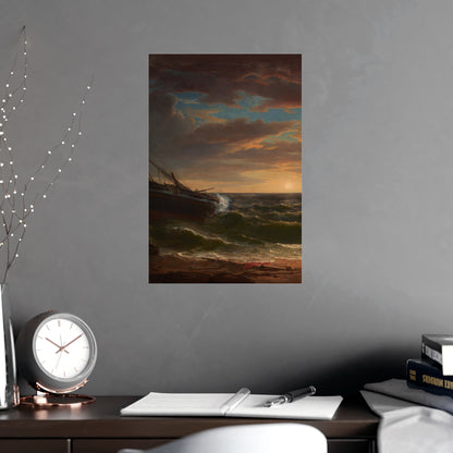 The Stranded Ship - Maritime Drama Fine Art Poster