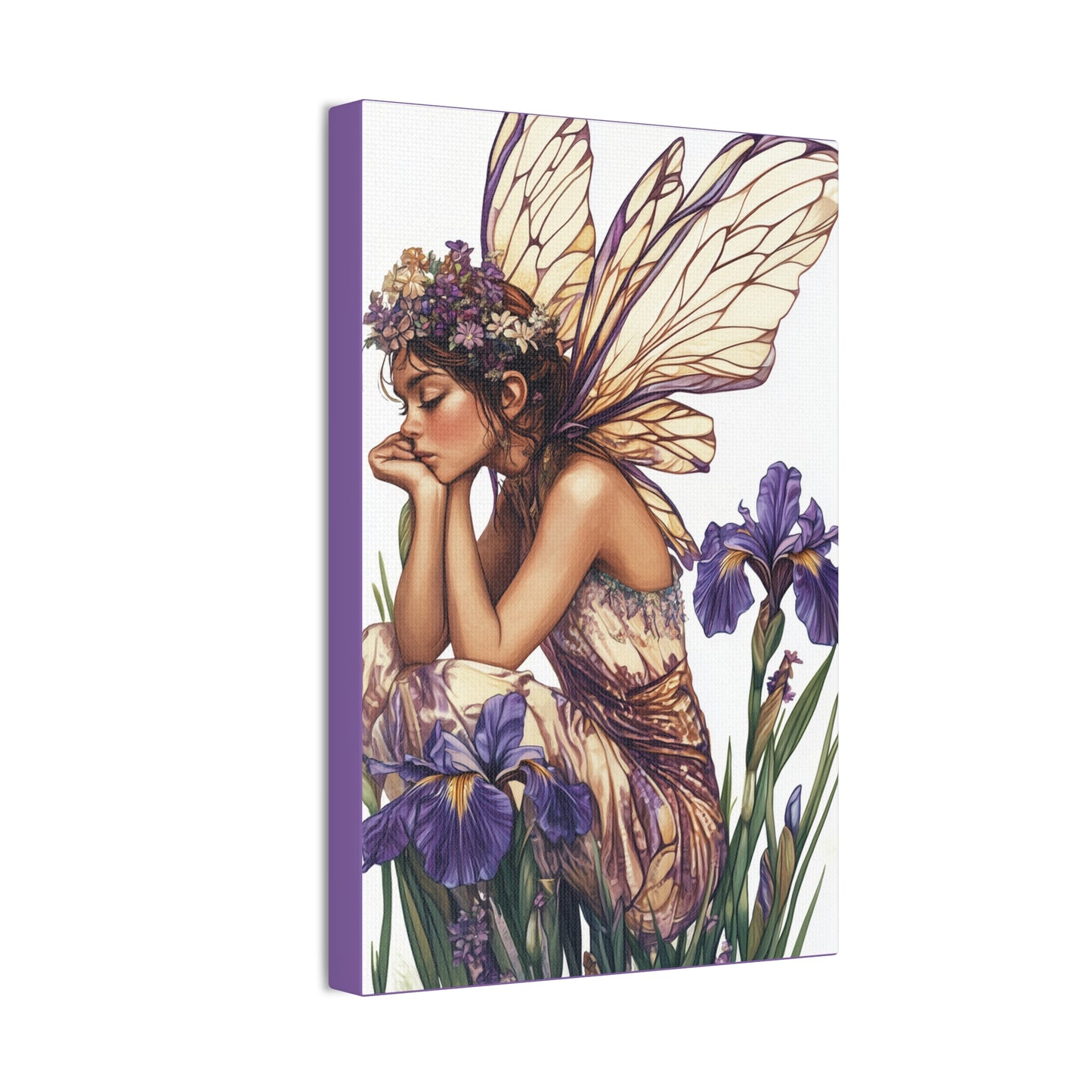 Iris You Were Here - Flowers & Fairies Collection - Fine Art Print on Canvas