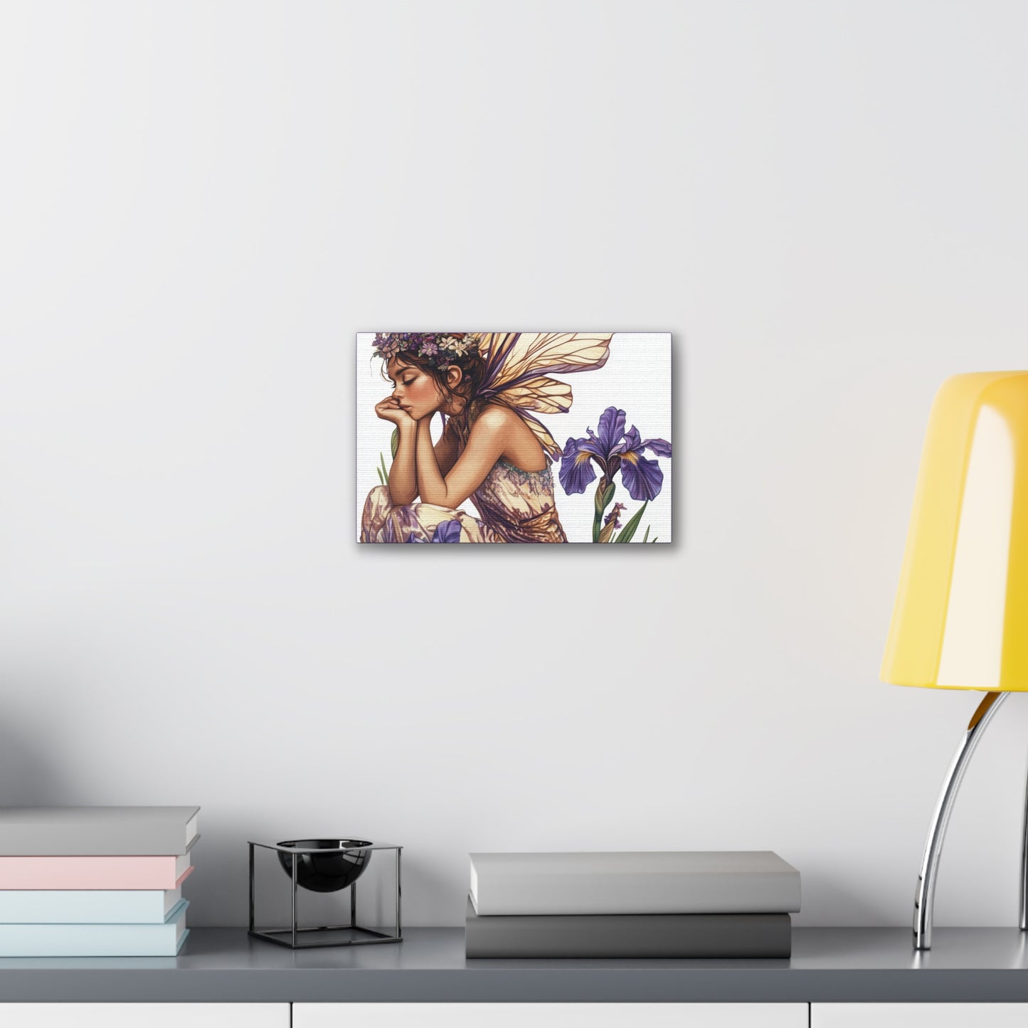 Iris You Were Here - Flowers & Fairies Collection - Fine Art Print on Canvas