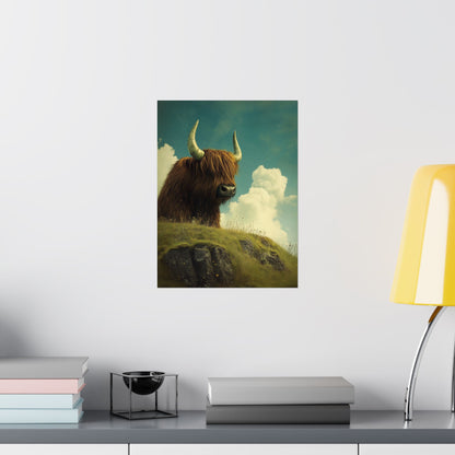 Highland Cow Whimsical Fine Art Print