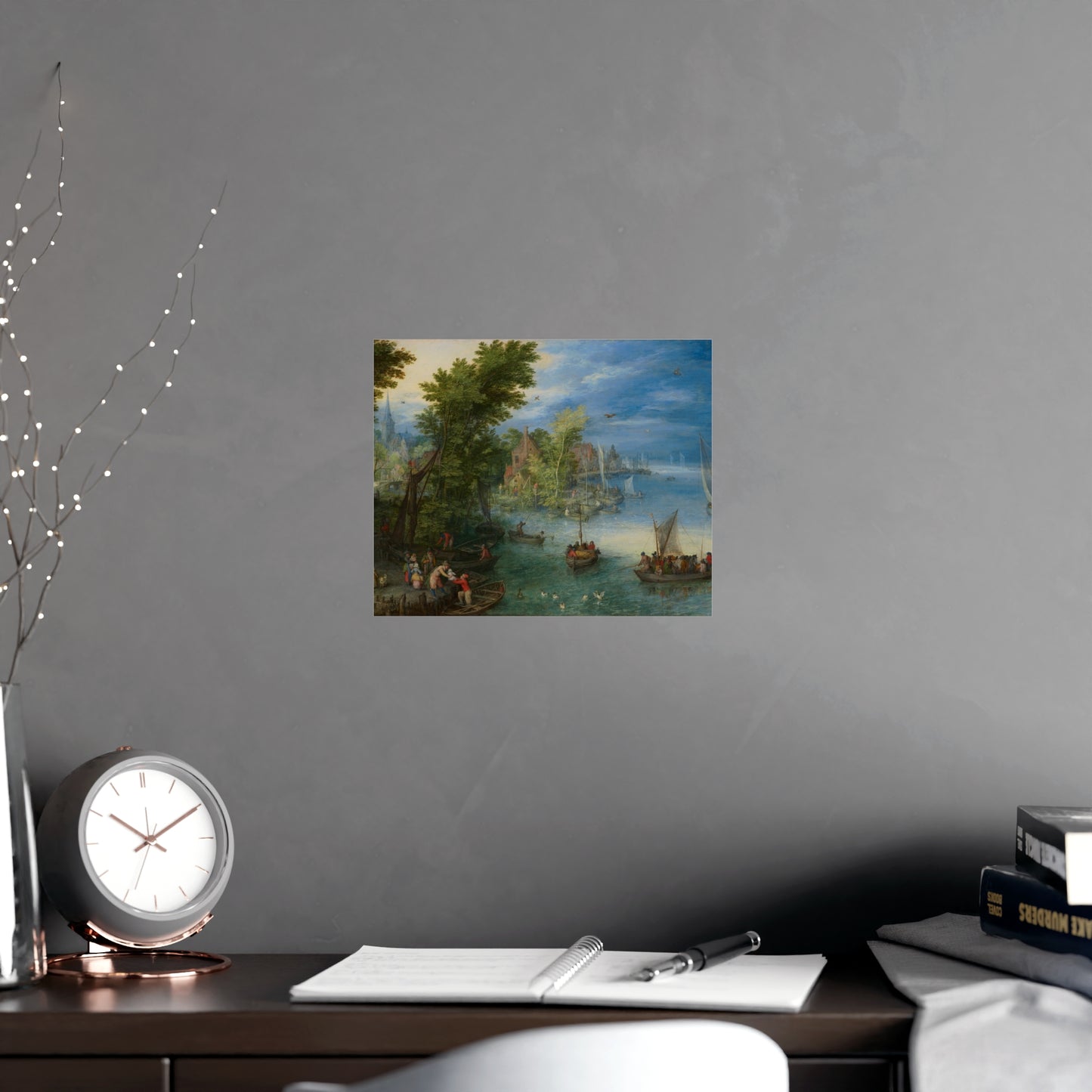 River Landscape Scene - Dutch Golden Age - Vintage Fine Art Print