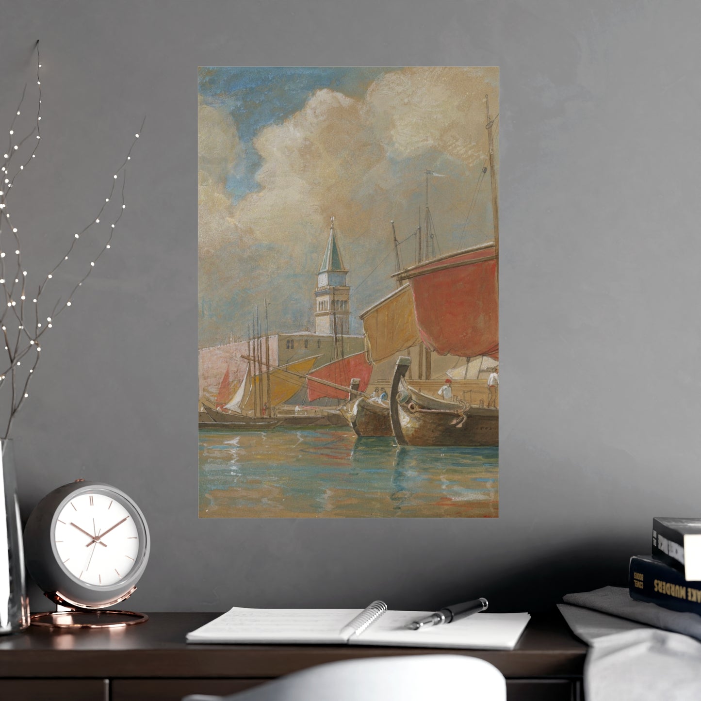 Shipping Along the Molo Venice - Canaletto Fine Art Poster