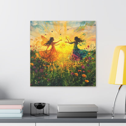 Waking the Sun - Fairies & Flowers Collection - Wall Art - on Canvas