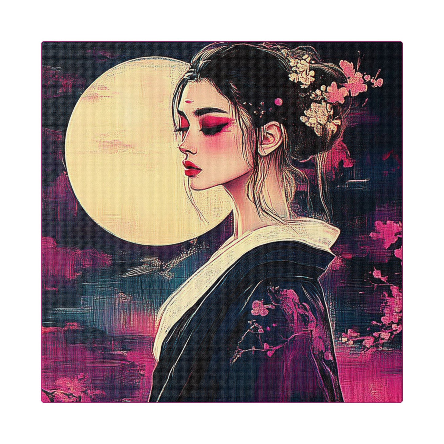 Magenta Moon - Fine Art Print on Canvas
