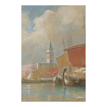 Shipping Along the Molo Venice - Canaletto Fine Art Poster
